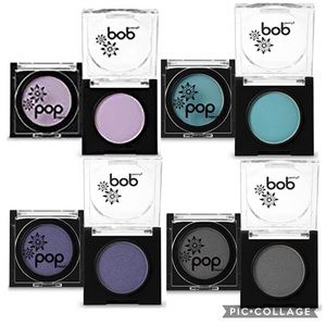 Set of 4 Pop Beauty EyeShadow Violet/Teal/Gray/Lav